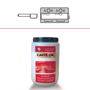 Detergent and descaler for coffee machine filters